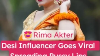 Desi influencer Rima Akter fully naked spreading pussy lips close up on cam